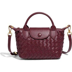 🆕 Fuvezix Leather Crossbody Bag Women Red Fashion Clutch Luxury Three Handbag